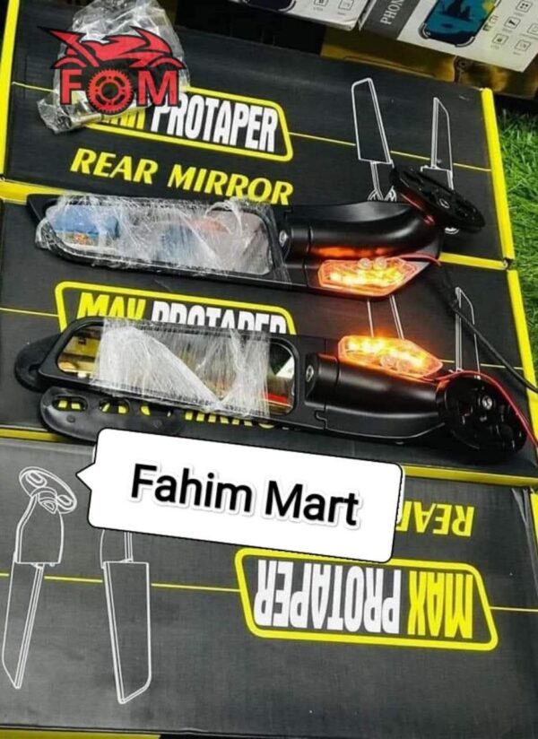 Rear View Mirrors with LED Turn Signal Lights Stealth Mirrors