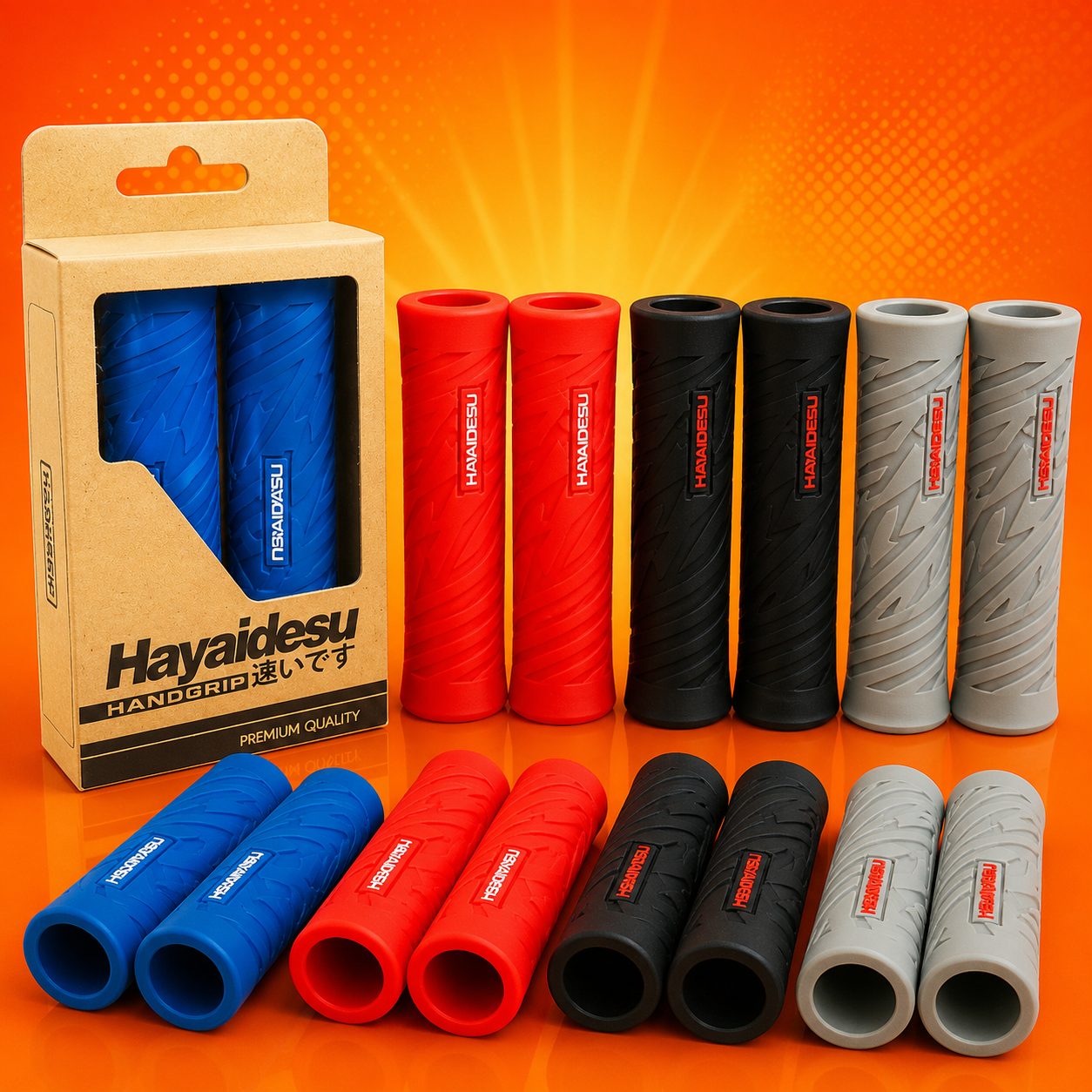 Hayaidesu Handgrip Universal Motorcycle Handlebar Hand Grip
