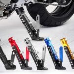 Motorcycle Adjustable Side Stand / CNC Aluminum Alloy Adjustable Kickstand / Bike Side Stand