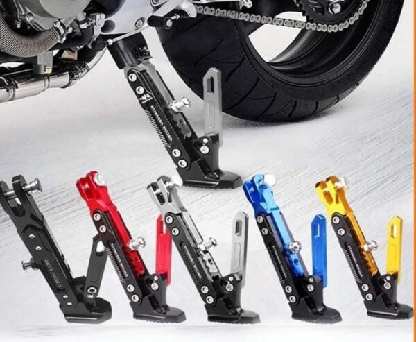 Motorcycle Adjustable Side Stand / CNC Aluminum Alloy Adjustable Kickstand / Bike Side Stand