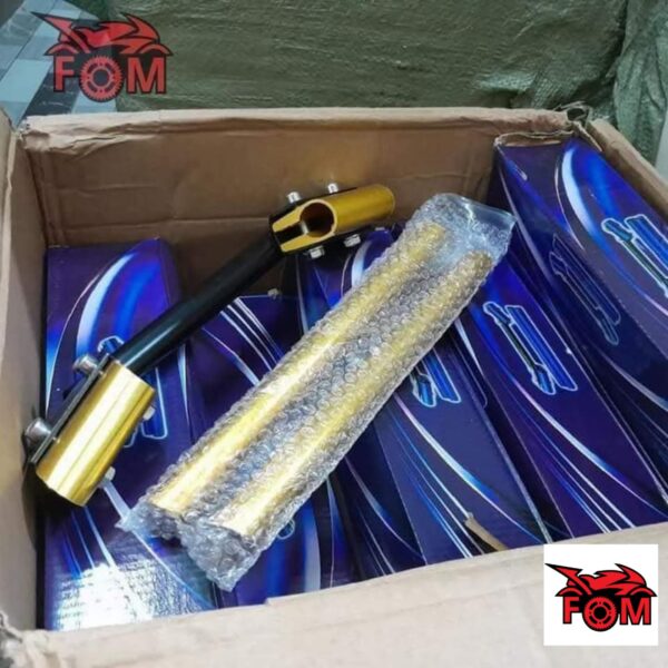 3 Part Handle bar For Any Motorcycle CNC Aluminum Alloy- Golden
