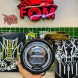 Cafe Racer LED Drl Motorcycle Headlight With Clame