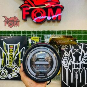 Cafe Racer LED Drl Motorcycle Headlight With Clame