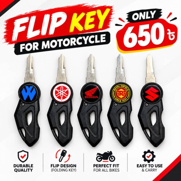 Premium Motorcycle Folding Flip Key